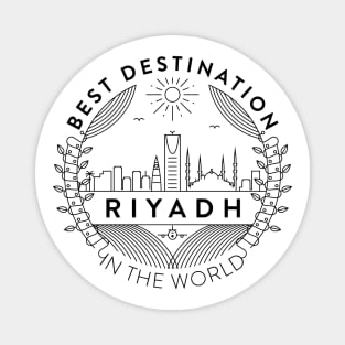 Riyadh Minimal Badge Design Magnet